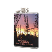 Flasques Le lever du soleil entre silhouettes Fleurs sauvag (Gauche)