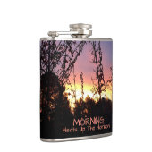 Flasques Le lever du soleil entre silhouettes Fleurs sauvag (Droite)