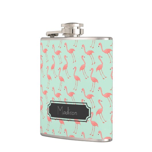 Flasques Le motif rose Girly | de Flamant rose ajoutent (Gauche)