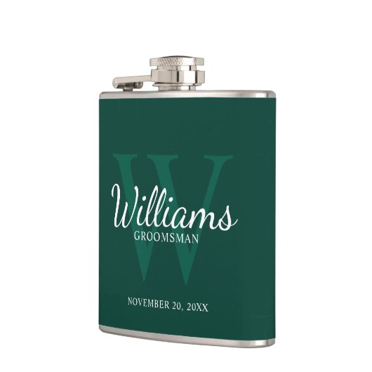 Flasques Le nom et le monogramme des développeurs de script (Gauche)