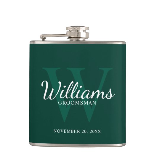 Flasques Le nom et le monogramme des développeurs de script (Devant)