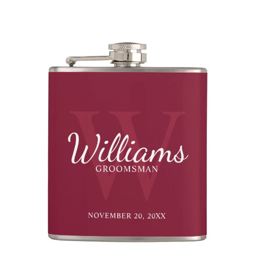 Flasques Le nom et le monogramme des développeurs de script (Devant)