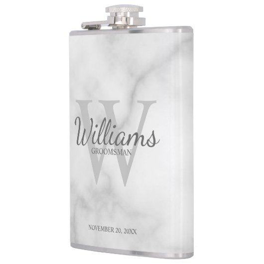 Flasques Le nom et le monogramme des développeurs de script (Gauche)