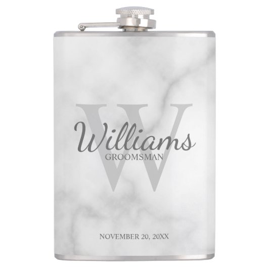 Flasques Le nom et le monogramme des développeurs de script (Devant)