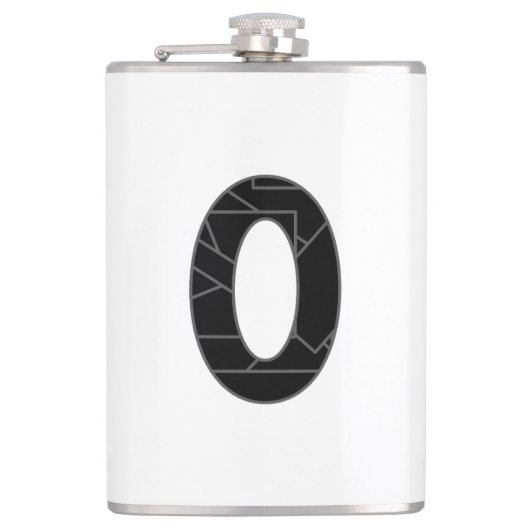 Flasques Le nombre zéro (0) en noir (Devant)