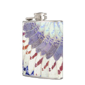 Flasques Le papillon tribal pourpre s'envole le motif d'art (Gauche)