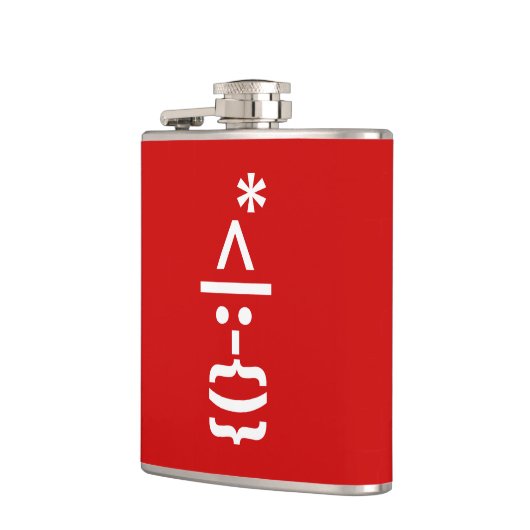 Flasques Le Père Noël avec la barbe Émoticon de Noël (Gauche)