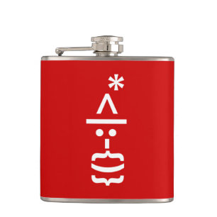 Flasques Le Père Noël avec la barbe Émoticon de Noël