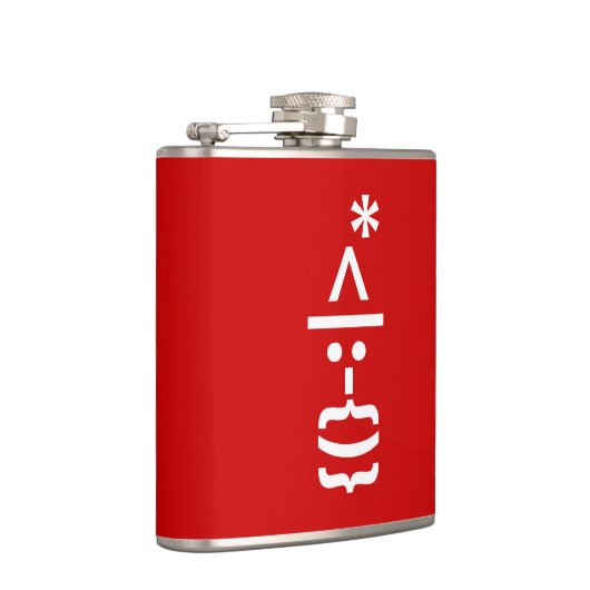 Flasques Le Père Noël avec la barbe Émoticon de Noël (Droite)