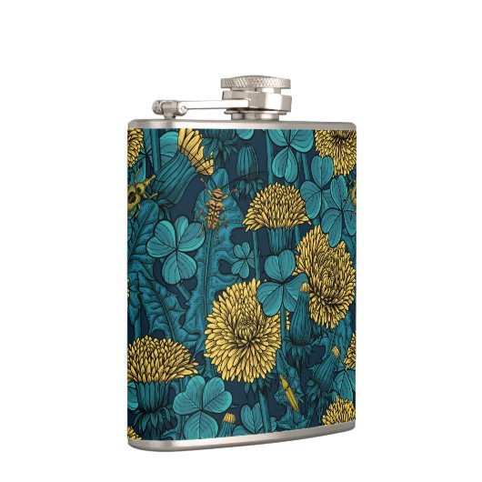 Flasques Le pré en jaune et bleu (Droite)