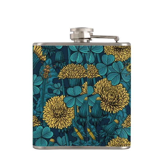 Flasques Le pré en jaune et bleu (Dos)