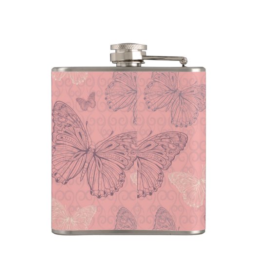 Flasques Le rose de papillon (Dos)