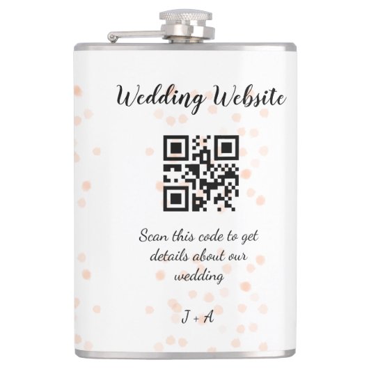 Flasques Le site web mariage scanner code QR pour les détai (Devant)