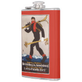 Flasques Le ski de Loden vêtx l'affiche de publicité de ski (Gauche)