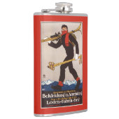 Flasques Le ski de Loden vêtx l'affiche de publicité de ski (Droite)