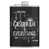 Flasques Le tableau de bord Gratitude est tout Note pour so (Devant)