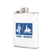 Flasques Le Travail Est Important, La Motoneige Est Importa (Gauche)