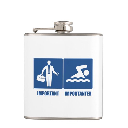 Flasques Le Travail Est Important, La Nage Est Importante (Devant)