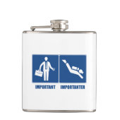 Flasques Le Travail Est Important, La Plongée Est Important (Devant)