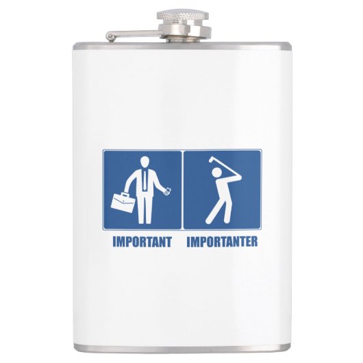 Flasques Le Travail Est Important, Le Golf Est Important (Devant)