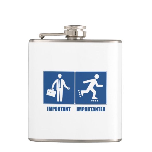 Flasques Le Travail Est Important, Le Rollerblading Est Imp (Devant)