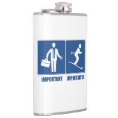 Flasques Le Travail Est Important, Le Ski Est Important (Droite)