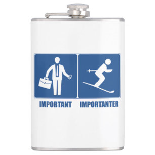 Flasques Le Travail Est Important, Le Ski Est Important