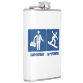 Flasques Le Travail Est Important, Le Snowboard Est Importa (Droite)