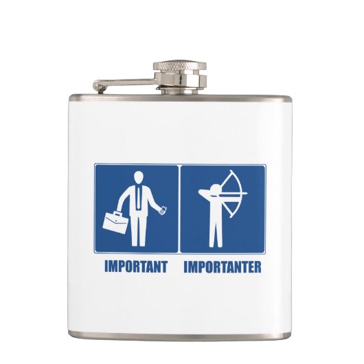 Flasques Le Travail Est Important, Le Tir À L'Arc Est Impor (Devant)