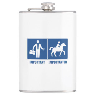 Flasques Le Travail Est Important, L'Équitation Est Importa
