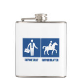 Flasques Le Travail Est Important, L'Équitation Est Importa (Devant)