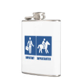 Flasques Le Travail Est Important, Les Chevaux Sont Importa (Gauche)