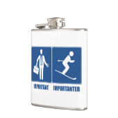 Flasques Le travail est important, skiant est Importanter (Gauche)