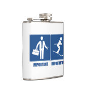 Flasques Le travail est important, skiant est Importanter (Droite)