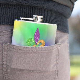Flasques Le vert violet doré festif de SlipperyJoe sur le t