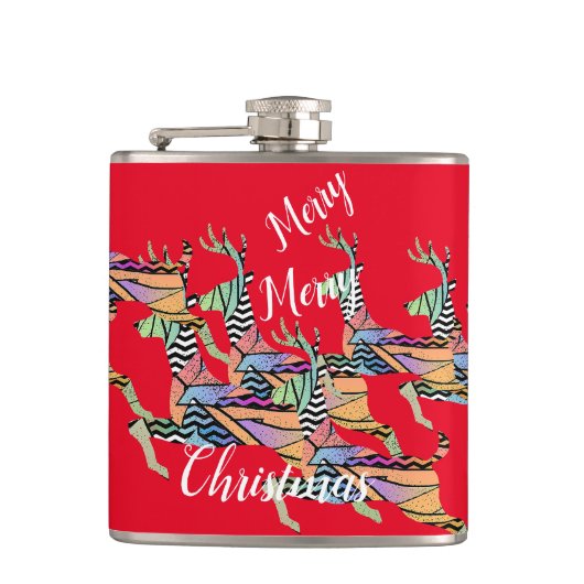 Flasques Leaping Deer Christmas (Devant)