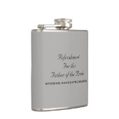 Flasques L'eau PERSONNALISABLE pour le père de la jeune (Droite)