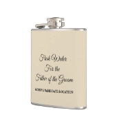 Flasques L'eau PERSONNALISABLE pour le père du marié (Gauche)