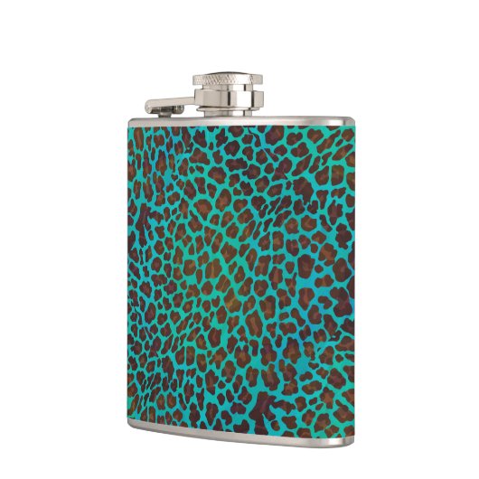 Flasques Léopard Brown et Turquoise (Gauche)