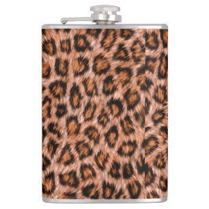 Flasques Leopard Jaguar Chat fourrure Brown Motif-24609