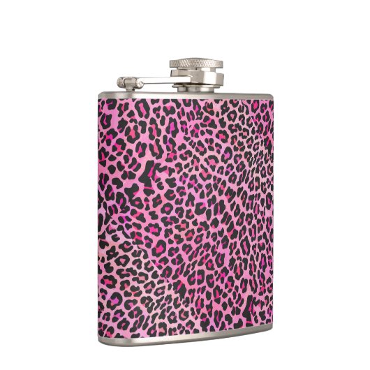 Flasques Léopard noir et rose chaud (Droite)