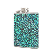 Flasques Léopard noir et Turquoise (Gauche)