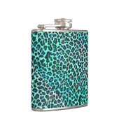 Flasques Léopard noir et Turquoise (Droite)