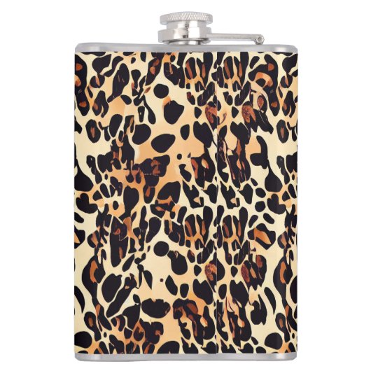 Flasques Léopard Poster de animal monogramme (Dos)