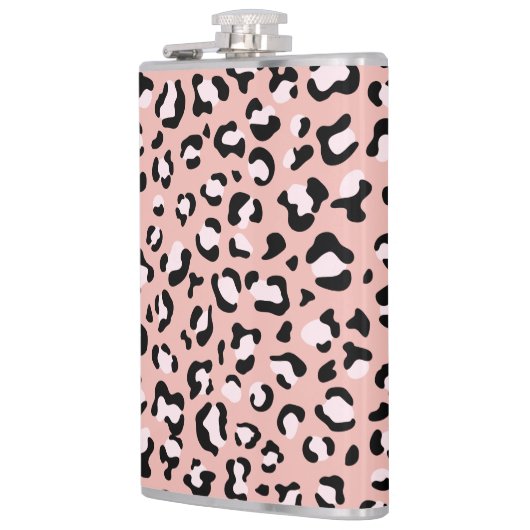 Flasques Léopard Print, Léopard Spots, Rose Léopard (Gauche)