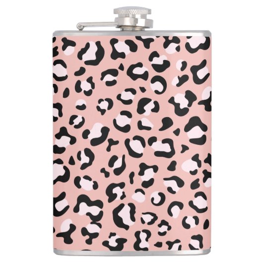 Flasques Léopard Print, Léopard Spots, Rose Léopard (Devant)
