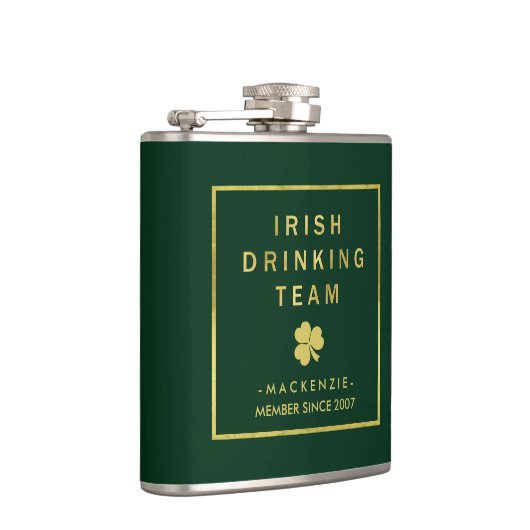 Flasques L'équipe de boisson irlandaise Green and Gold avec (Droite)