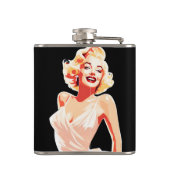 Flasques Les années 50' Belle sur la hanche noire (Dos)