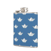 Flasques Les Bateaux Origami Sur Le Motif De L'Eau (Gauche)