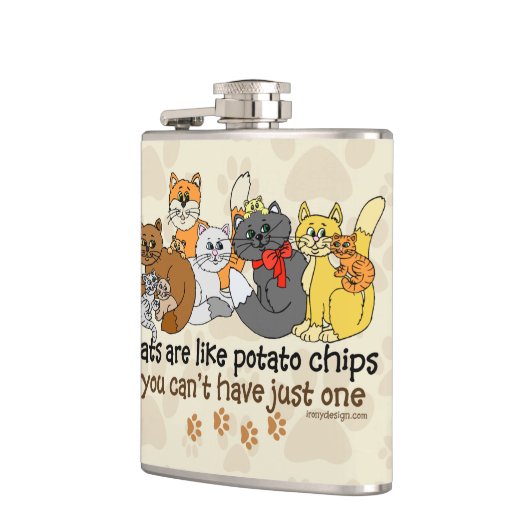 Flasques Les chats sont comme des pommes chips (Gauche)